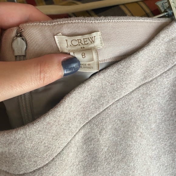 J. Crew Factory Wool-Blend Shirttail Skirt - Picture 3 of 4